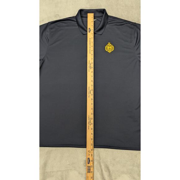 U.S. Naval Academy Polo Shirt XL Mens Navy Scientia Tridens Vansport - Picture 6 of 9